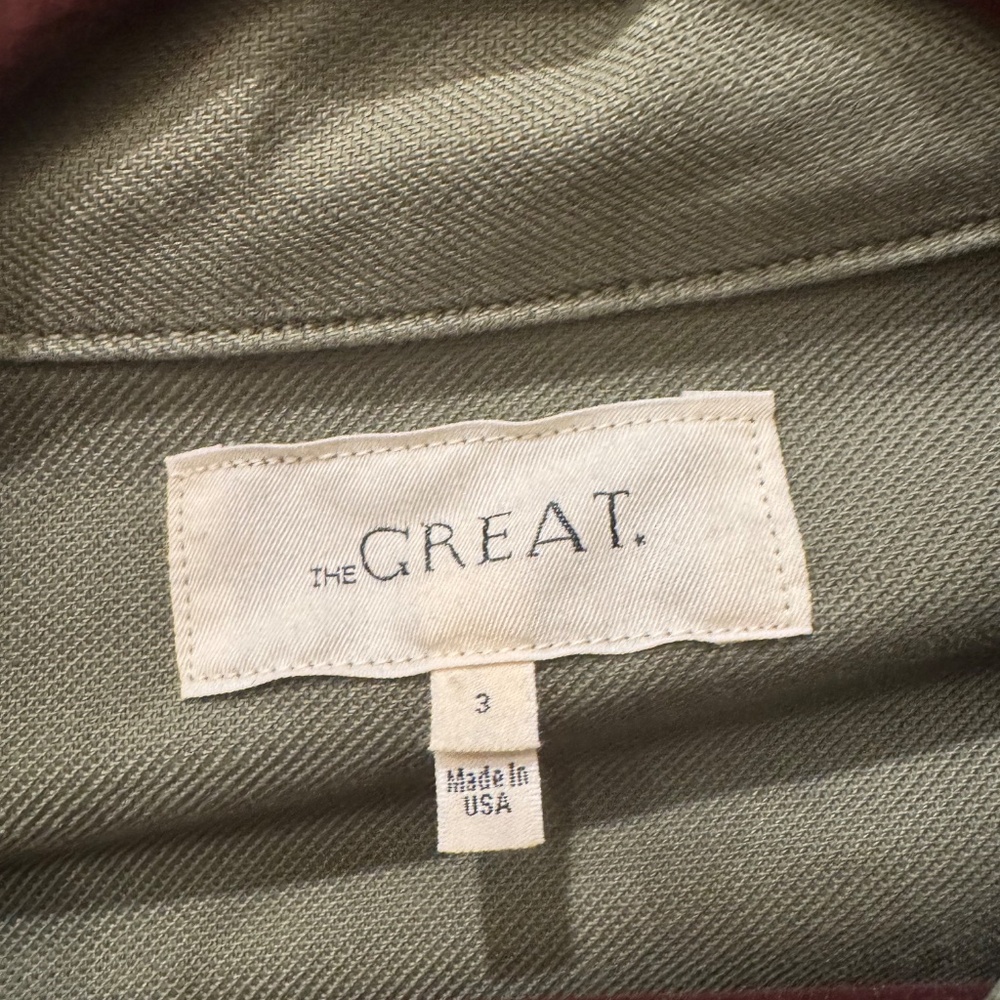 The Great. Army Green Embroidered Jacket - Picture 3 of 5